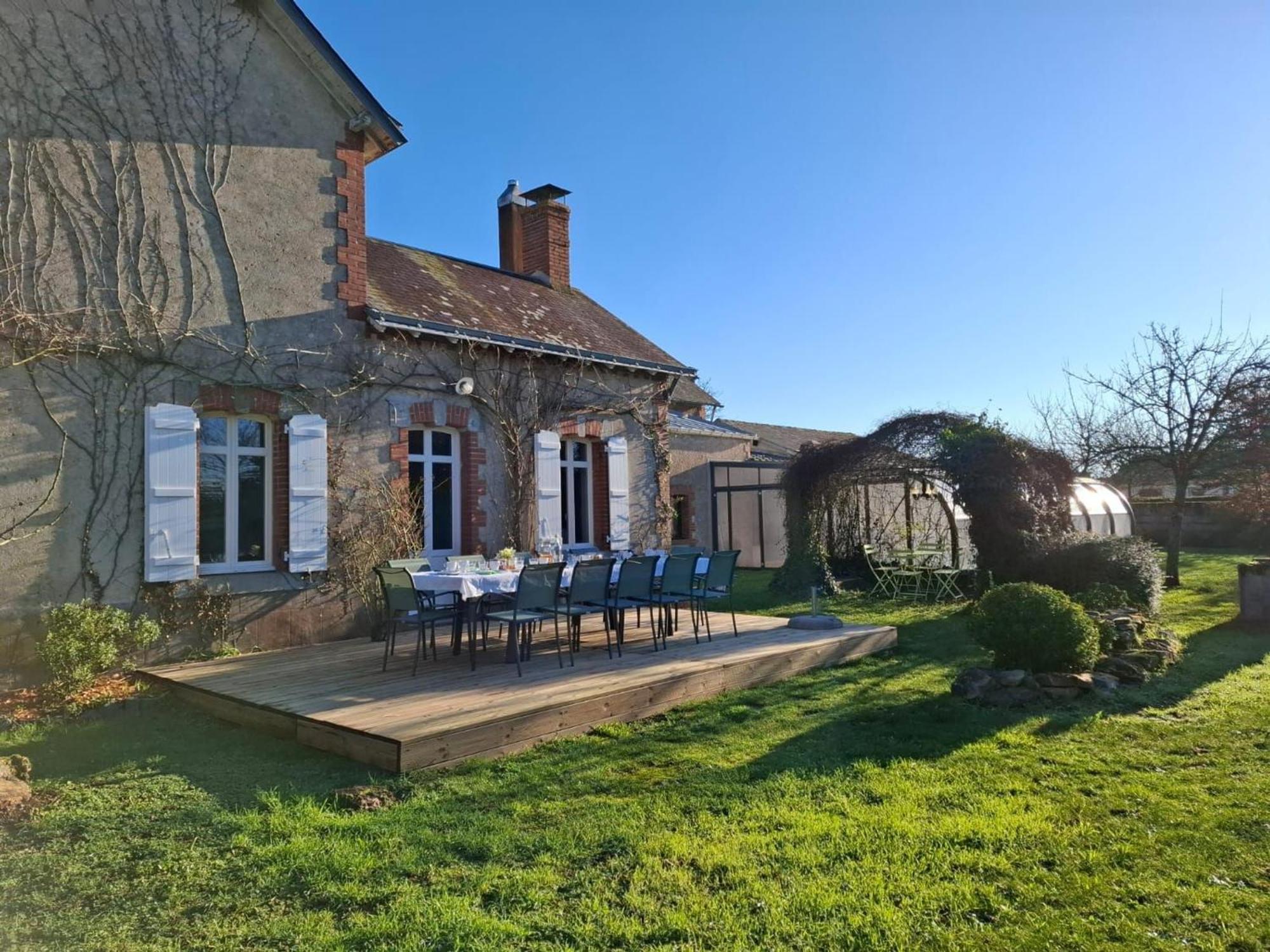 Gite Familial Avec Piscine Chauffee A Lege - Fr-1-306-1296 Eksteriør billede